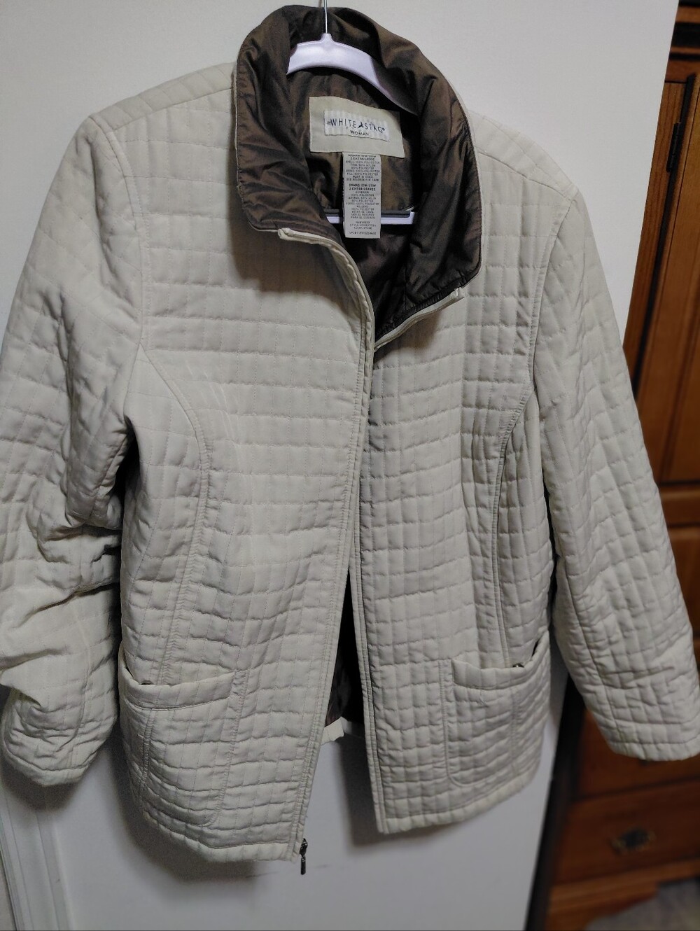White Stag Cream Quilted Puffer Jacket